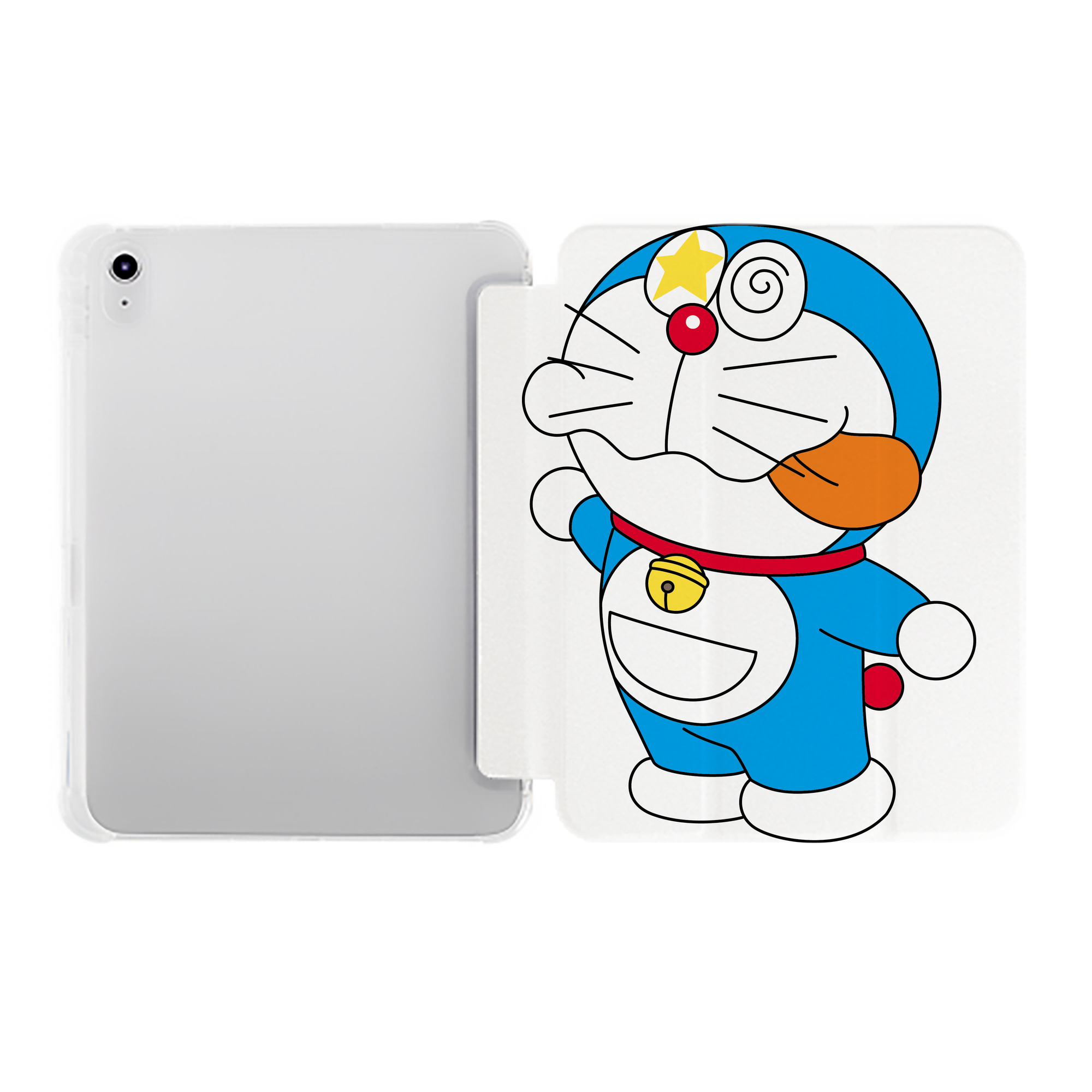 （画像用） ドラえもん Doraemon IPad ケース ペン収納付き 三つ折りスタンド PUレザー×シリコン 対応機種9.5/10.5/10.9インチ